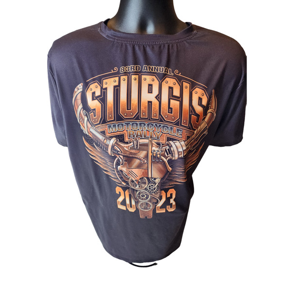 Sturgis T Shirt Men Large 2023 83rd Annual Motorcycle Rally Graphic Short Sleeve - Picture 6 of 8